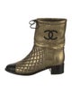 Chanel 2022 Interlocking CC Logo Moto Boots