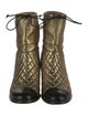 Chanel 2022 Interlocking CC Logo Moto Boots