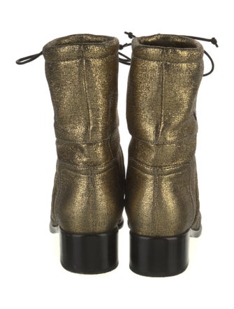 Chanel 2022 Interlocking CC Logo Moto Boots