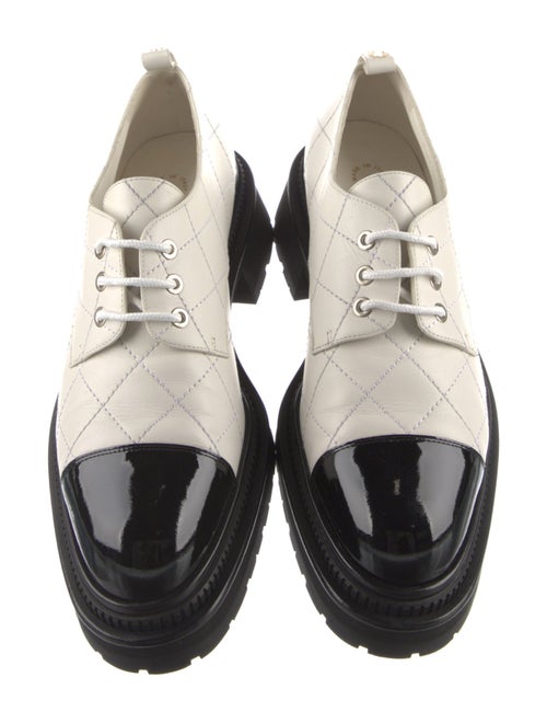 Chanel Quilted Pattern Leather Oxfords