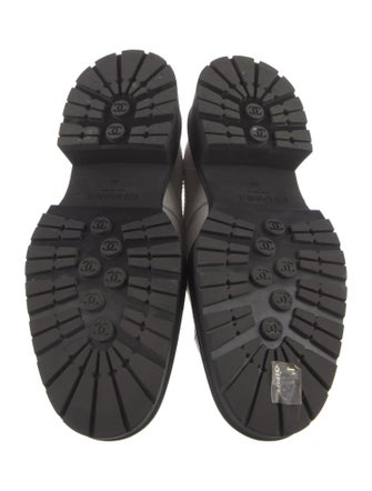 Chanel Quilted Pattern Leather Oxfords