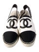 Chanel Interlocking CC Logo Leather Espadrilles