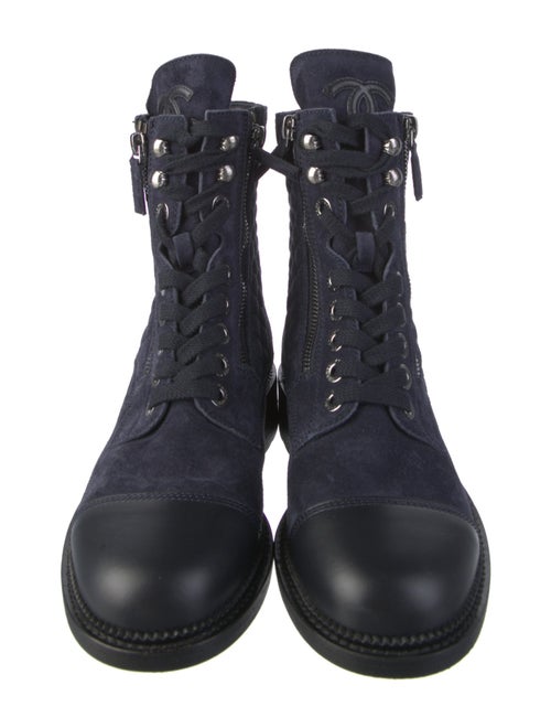 Chanel 2018 Interlocking CC Logo Combat Boots