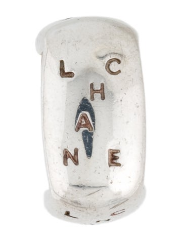 Chanel Clip-On Vintage Logo Hoop Single Earring