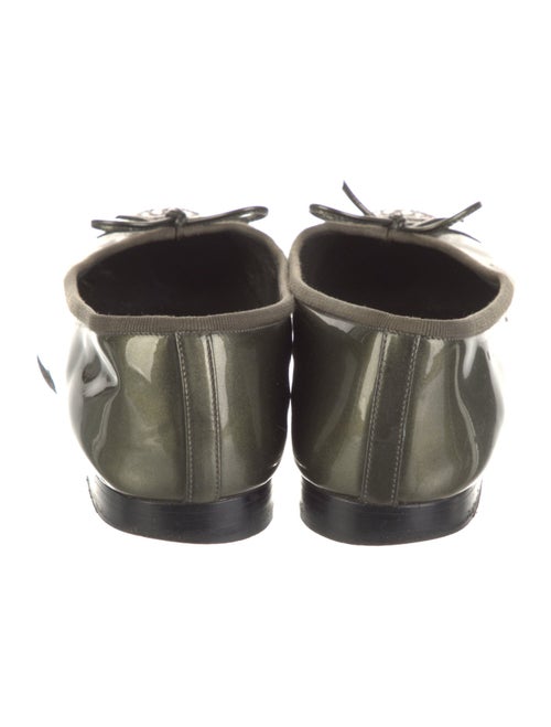 Chanel Interlocking CC Logo Patent Leather Ballet Flats