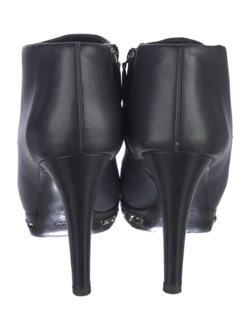 Chanel Chain-Link Accent Lambskin Boots