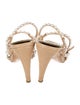 Chanel Interlocking CC Logo Leather Sandals