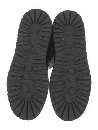 Chanel Interlocking CC Logo Wool Rain Boots