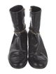 Chanel Calfskin Chain-Link Accents Boots