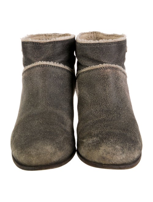 Chanel Interlocking CC Logo Suede Boots