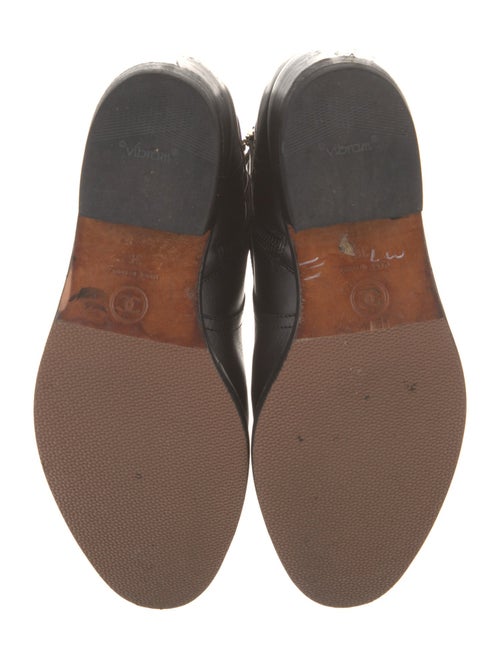 Chanel Interlocking CC Logo Leather Combat Boots