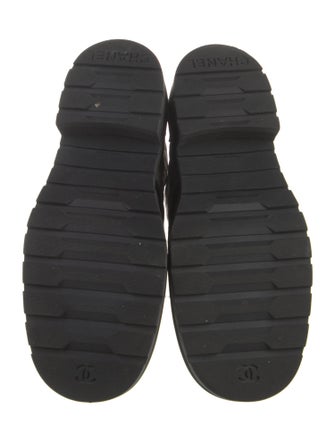 Chanel Interlocking CC Logo Neoprene Combat Boots