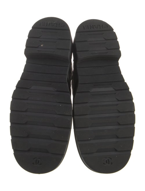 Chanel Interlocking CC Logo Neoprene Combat Boots