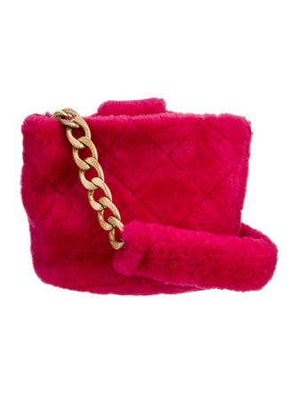 Chanel Shearling Quilted Bucket Bag
