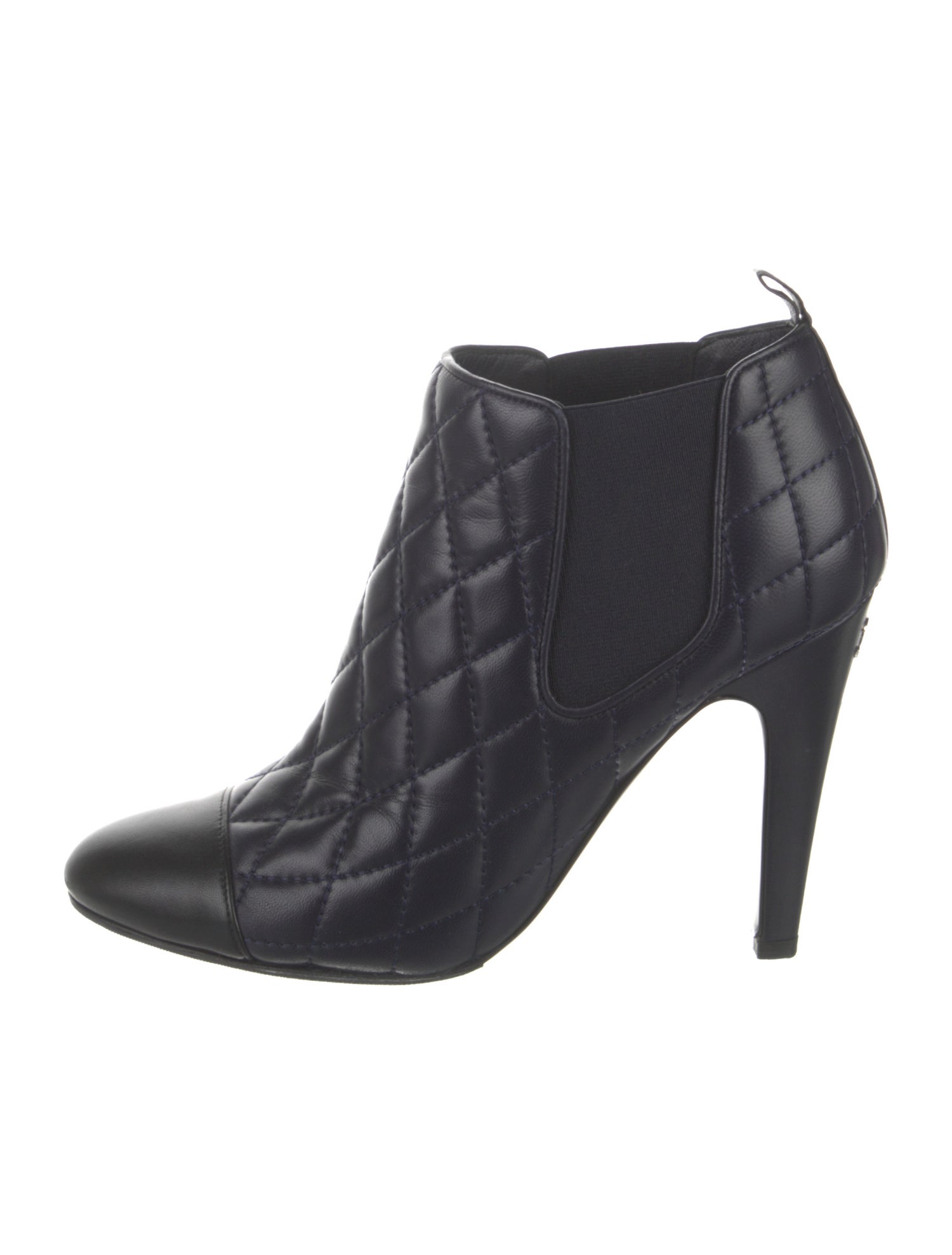 Chanel Interlocking CC Logo Lambskin Chelsea Boots