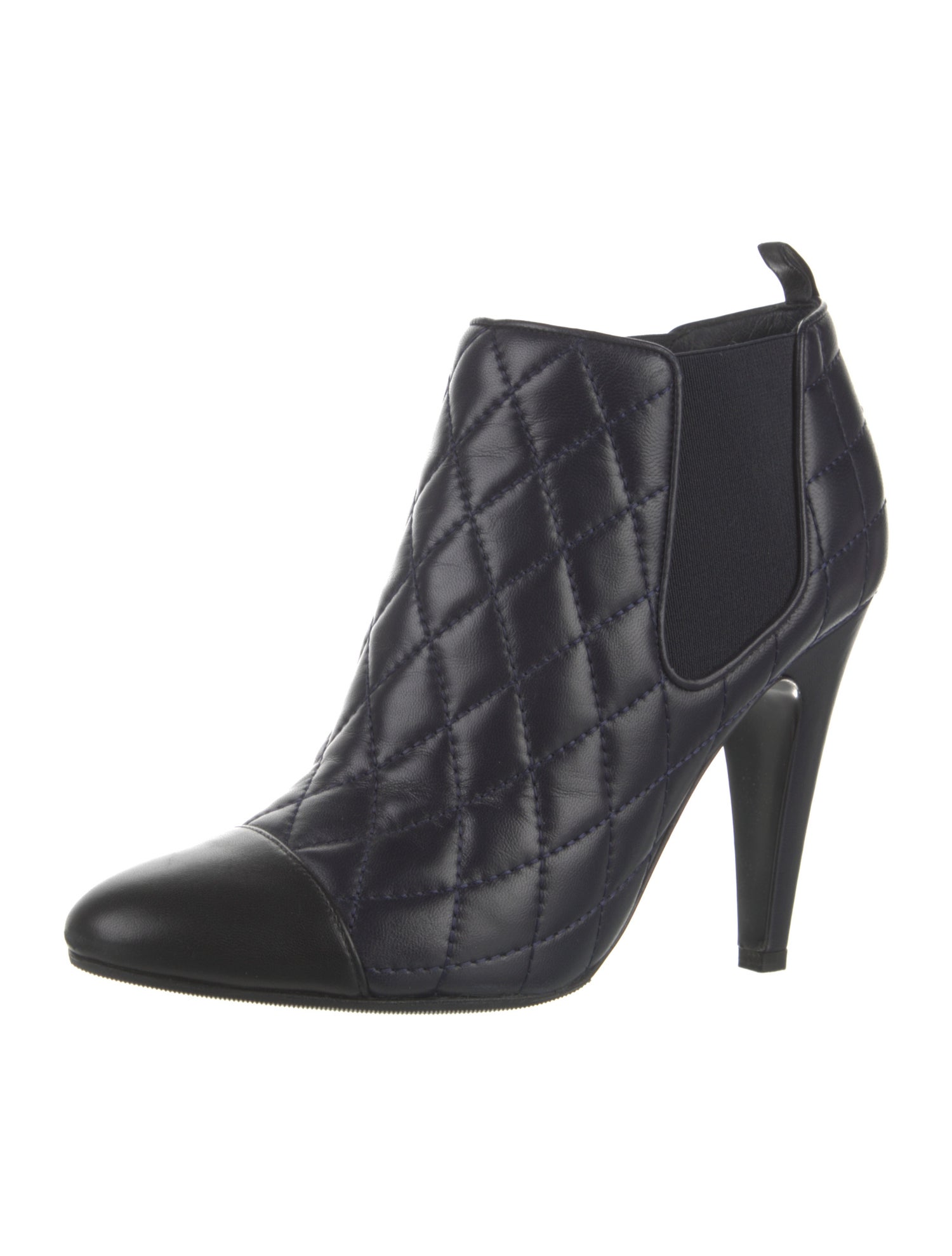 Chanel Interlocking CC Logo Lambskin Chelsea Boots