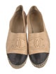 Chanel Interlocking CC Logo Leather Espadrilles