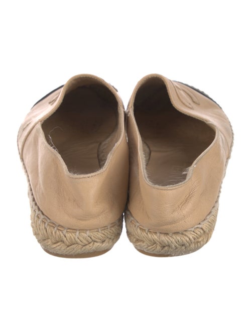 Chanel Interlocking CC Logo Leather Espadrilles