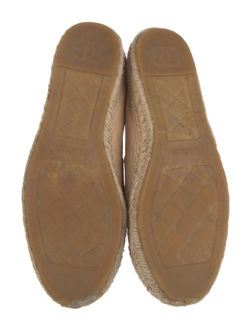 Chanel Interlocking CC Logo Leather Espadrilles