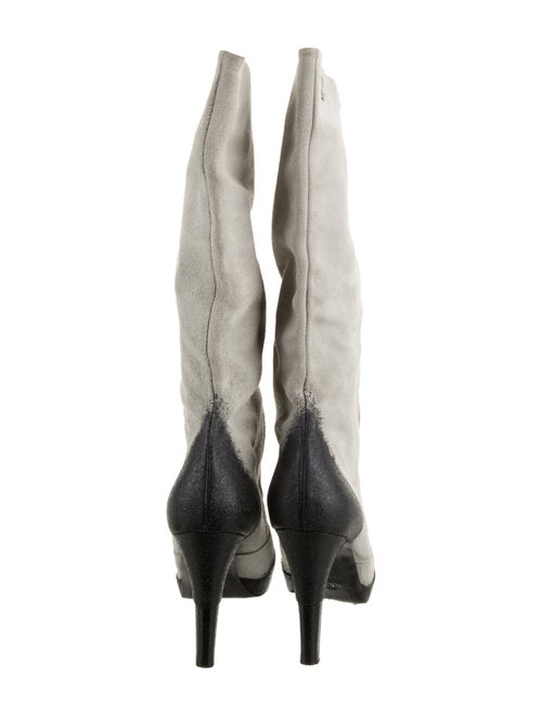 Chanel Interlocking CC Logo Suede Boots