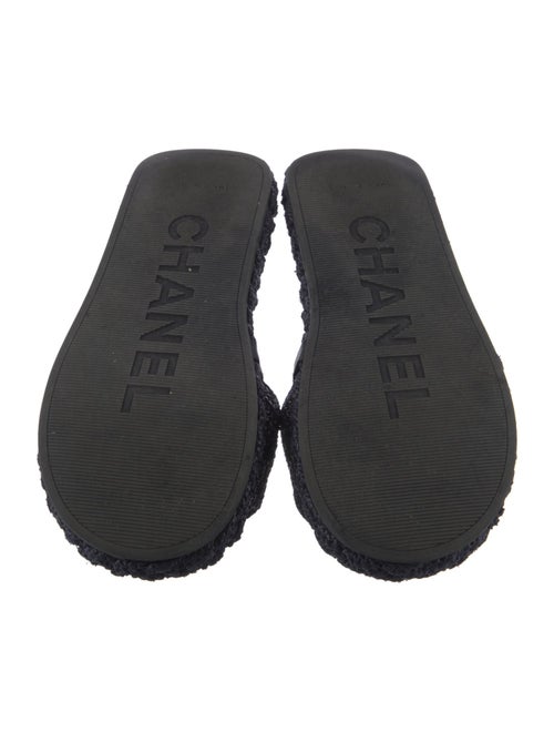 Chanel Interlocking CC Logo Raffia Espadrilles