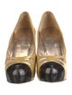Chanel Patent Leather Colorblock Pattern Pumps