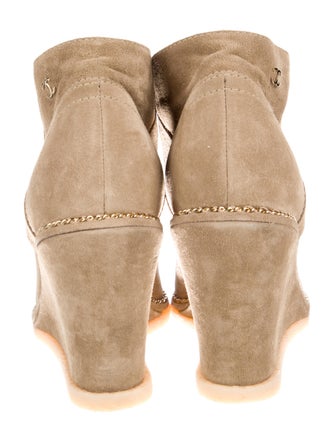 Chanel 2015 Interlocking CC Logo Lace-Up Boots