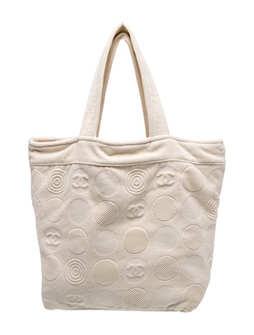 Chanel Terry Cloth CC Beach Towel Tote Set