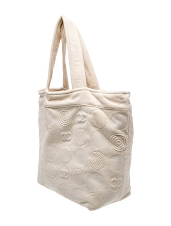 Chanel Terry Cloth CC Beach Towel Tote Set