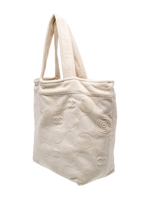 Chanel Terry Cloth CC Beach Towel Tote Set