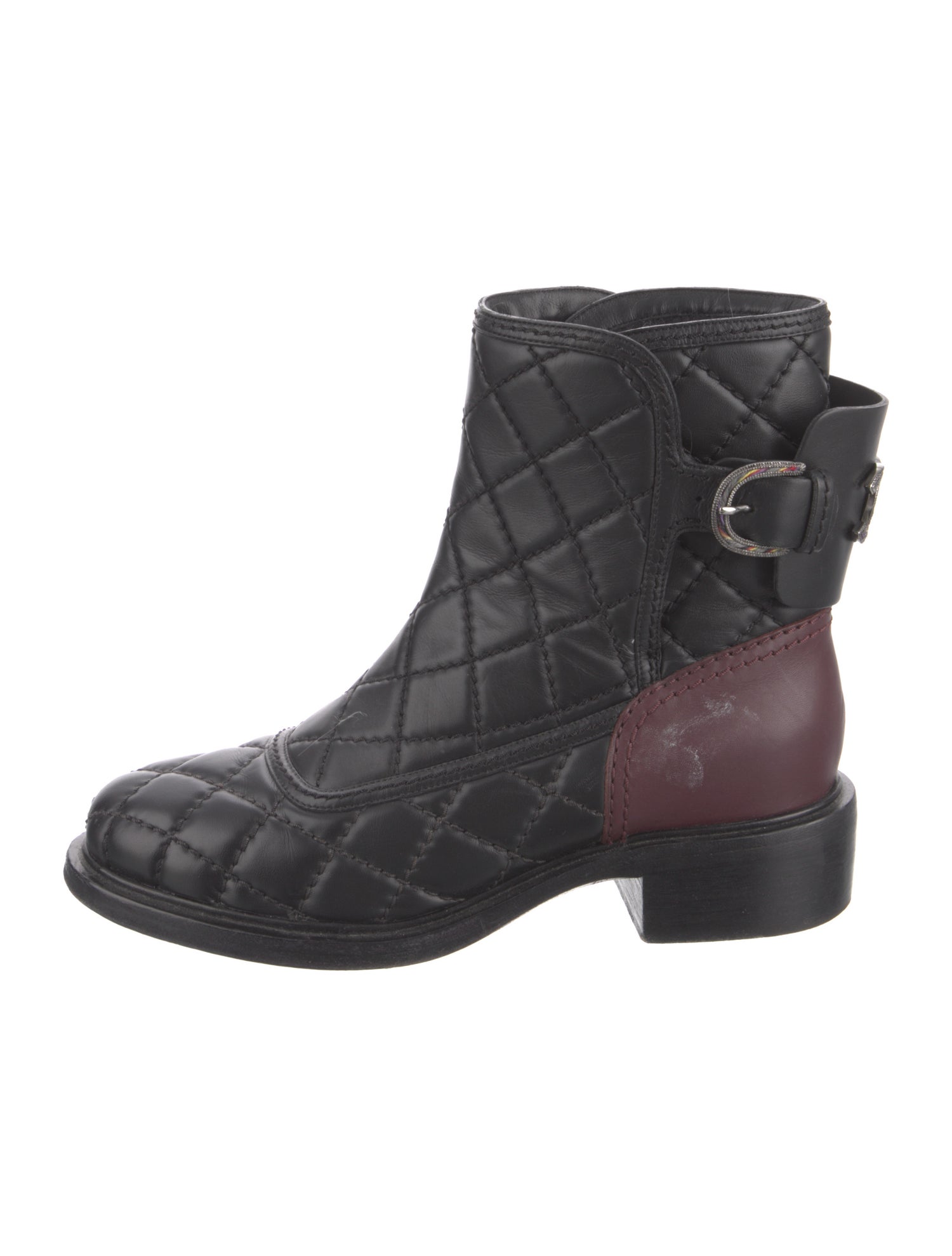 Chanel 2015 Interlocking CC Logo Moto Boots