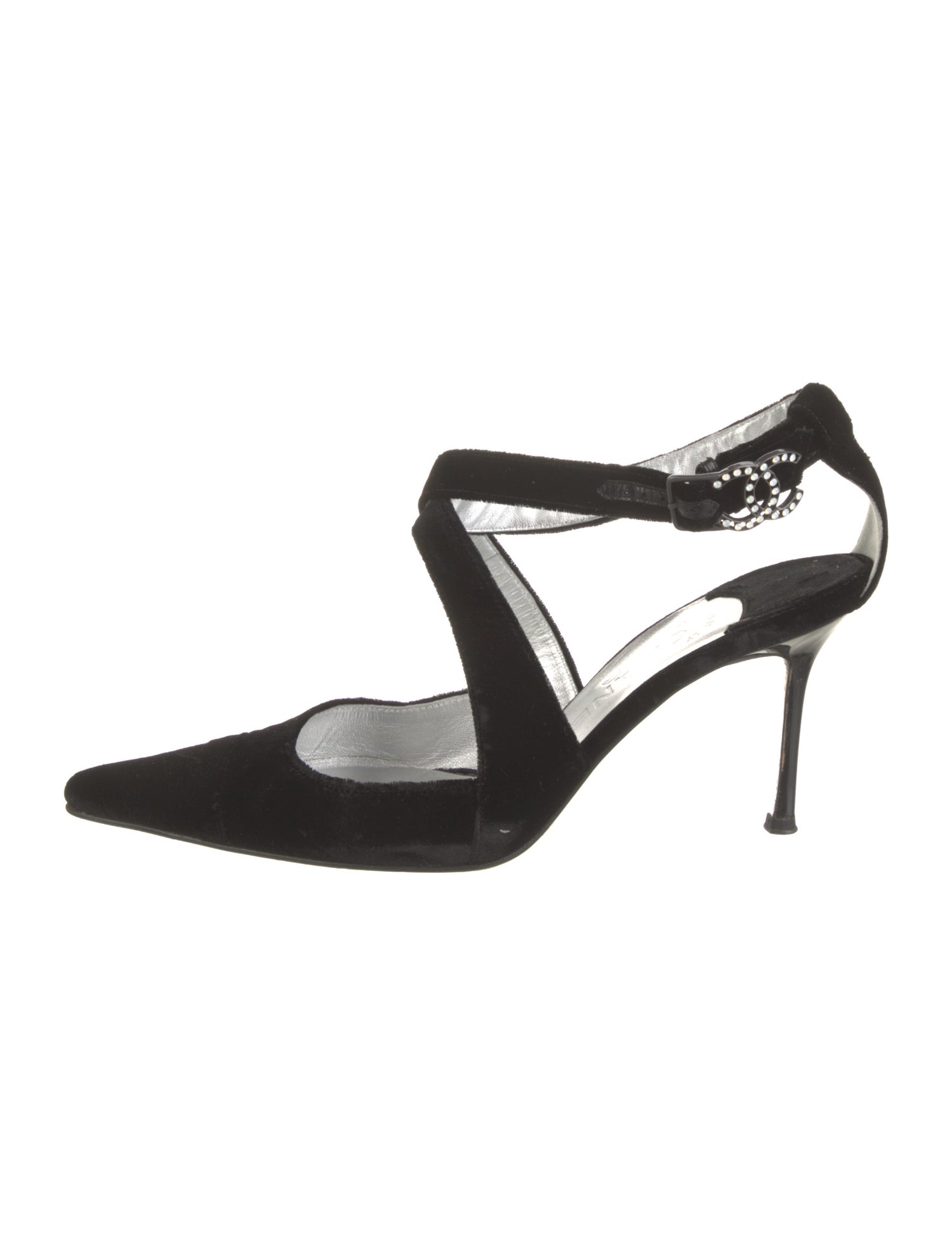 Chanel 2005 Interlocking CC Logo T-Strap Pumps