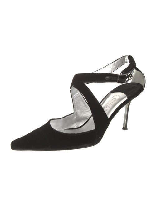 Chanel 2005 Interlocking CC Logo T-Strap Pumps