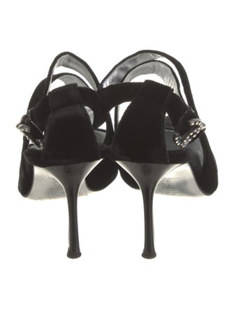 Chanel 2005 Interlocking CC Logo T-Strap Pumps