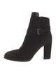 Chanel Interlocking CC Logo Suede Boots