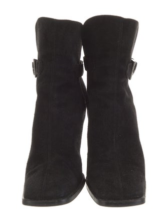 Chanel Interlocking CC Logo Suede Boots