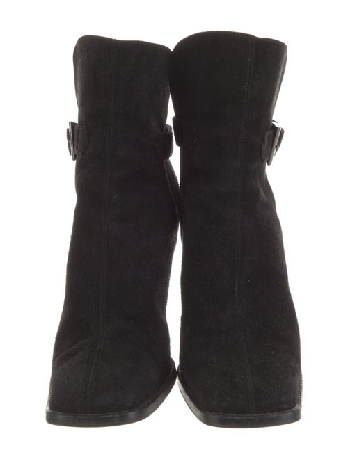 Chanel Interlocking CC Logo Suede Boots