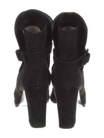 Chanel Interlocking CC Logo Suede Boots