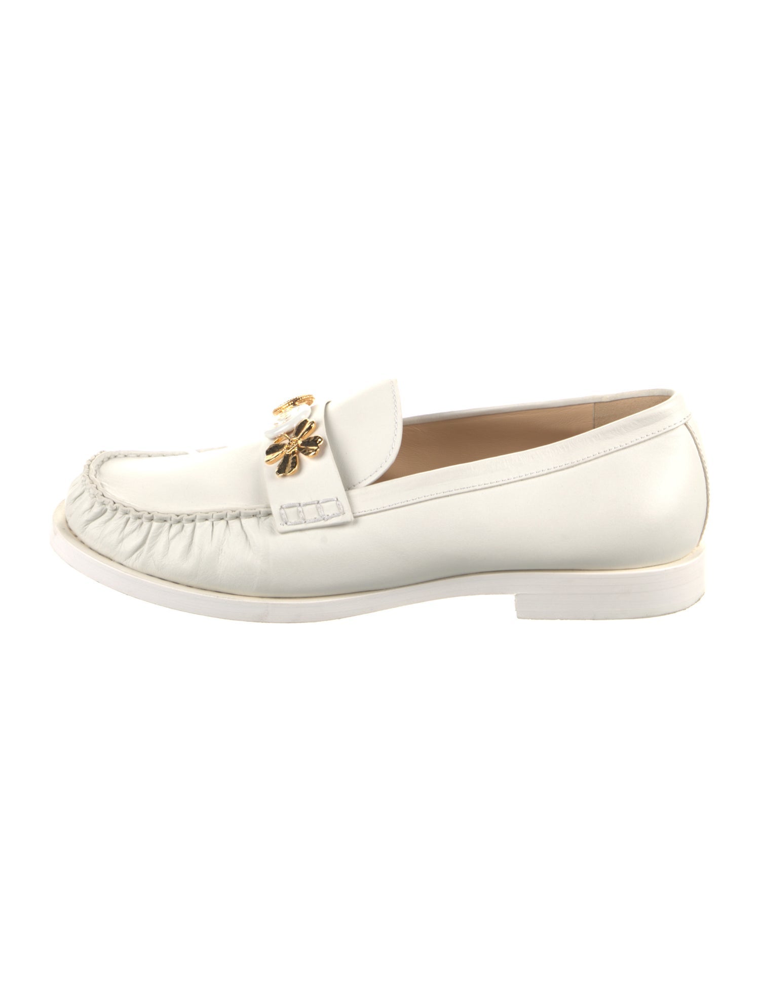 Chanel Interlocking CC Logo Leather Loafers