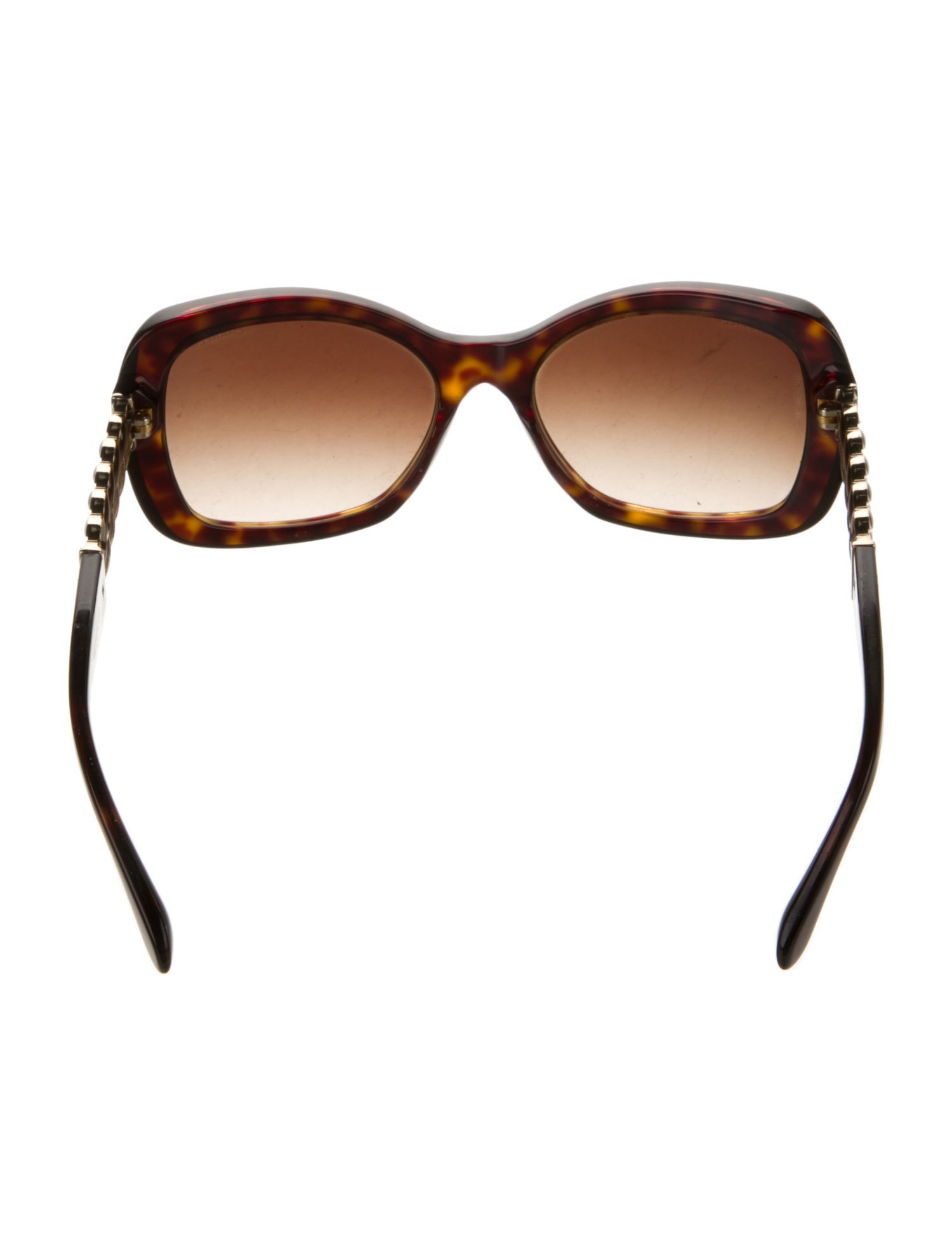 Chanel Chain-Link Accent Oversize Sunglasses