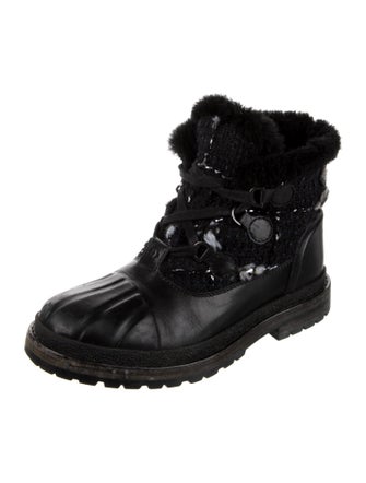 Chanel 2016 Interlocking CC Logo Combat Boots