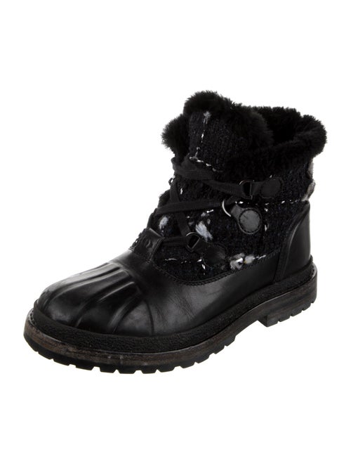 Chanel 2016 Interlocking CC Logo Combat Boots