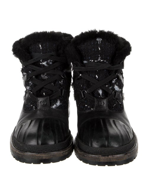 Chanel 2016 Interlocking CC Logo Combat Boots