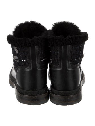 Chanel 2016 Interlocking CC Logo Combat Boots