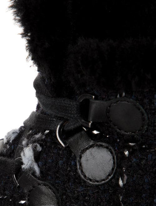Chanel 2016 Interlocking CC Logo Combat Boots