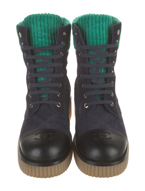 Chanel 2020 Interlocking CC Logo Combat Boots