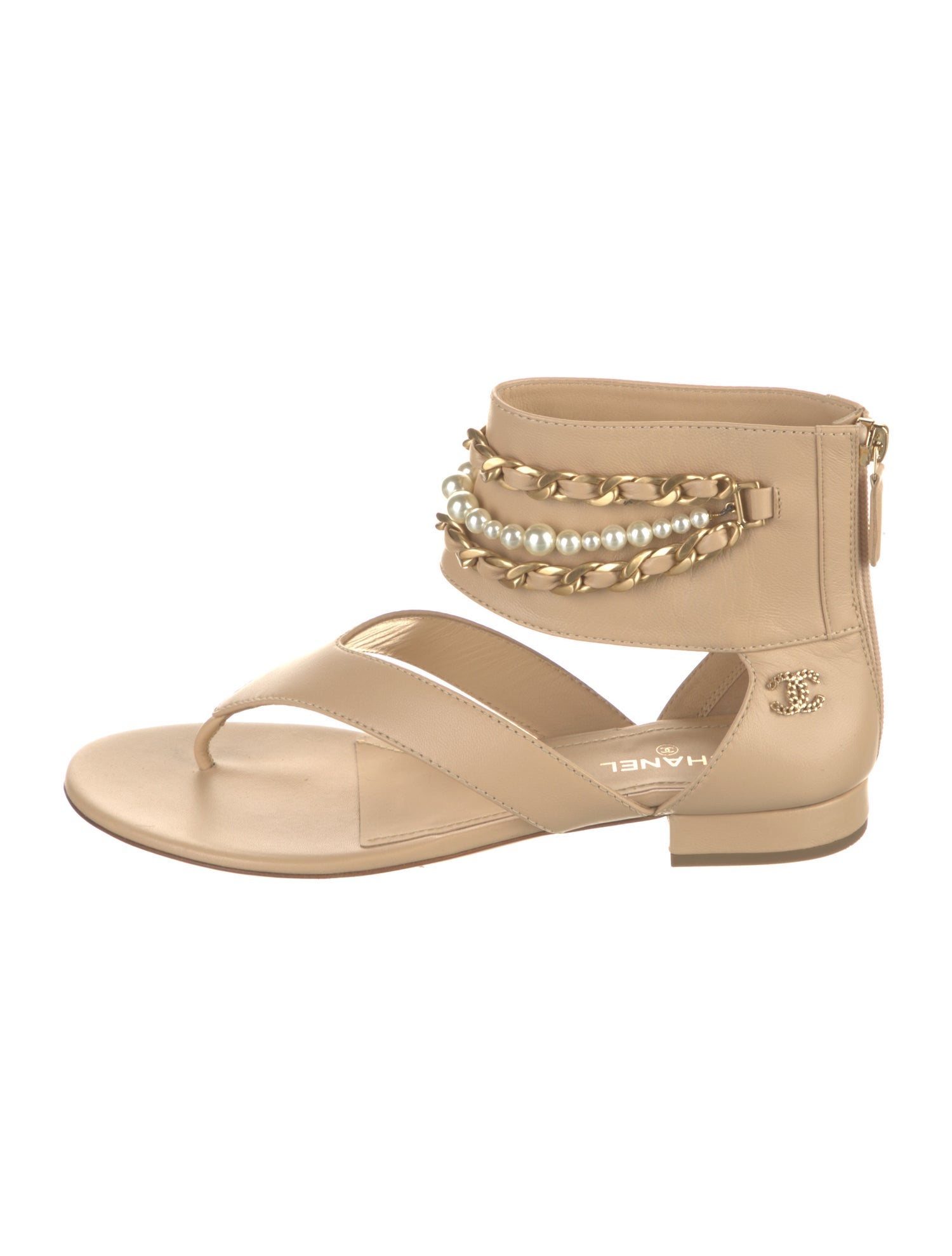 Chanel 2022 Interlocking CC Logo Gladiator Sandals