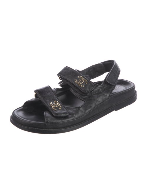 Chanel 2021 Interlocking CC Logo Slingback Sandals