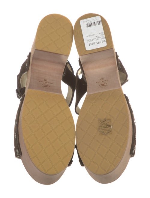 Chanel 2015 Interlocking CC Logo Slingback Sandals