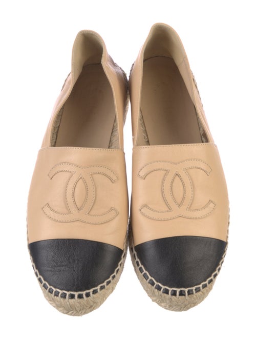 Chanel Interlocking CC Logo Lambskin Espadrilles